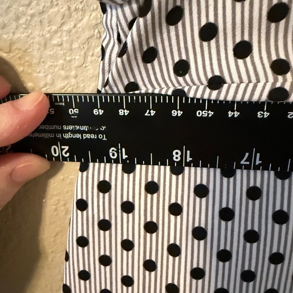 Motherhood Maternity Dress Black White Polka Dot Stripe Short Sleeve Size S - Picture 7 of 9